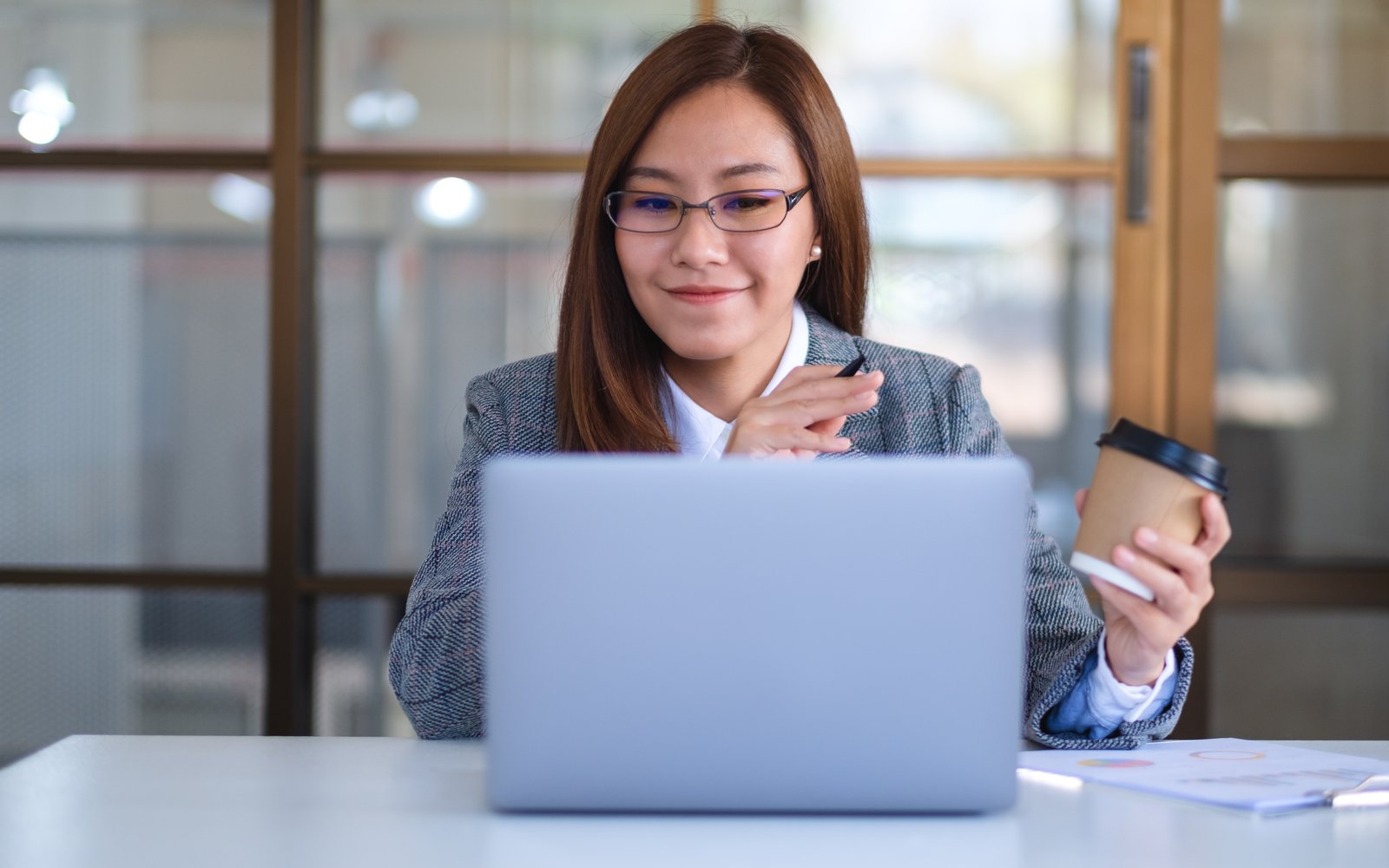 Filipino virtual assistant working productively