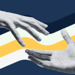 two hands reaching out together to achieve the common goal