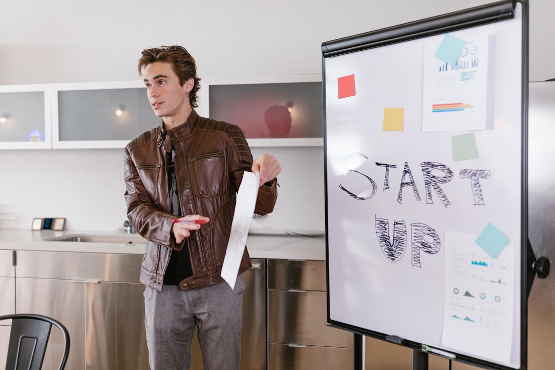 Startup founder working on business delegation strategy