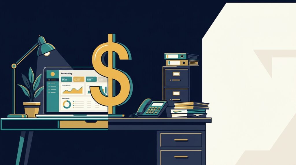 Virtual bookkeeper vs in-house accountant cost comparison illustration