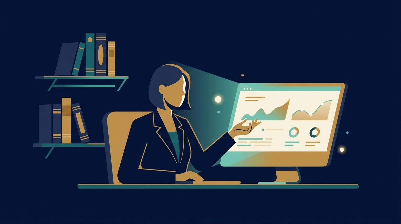 Law firm owner reviewing a clean VA supervision report